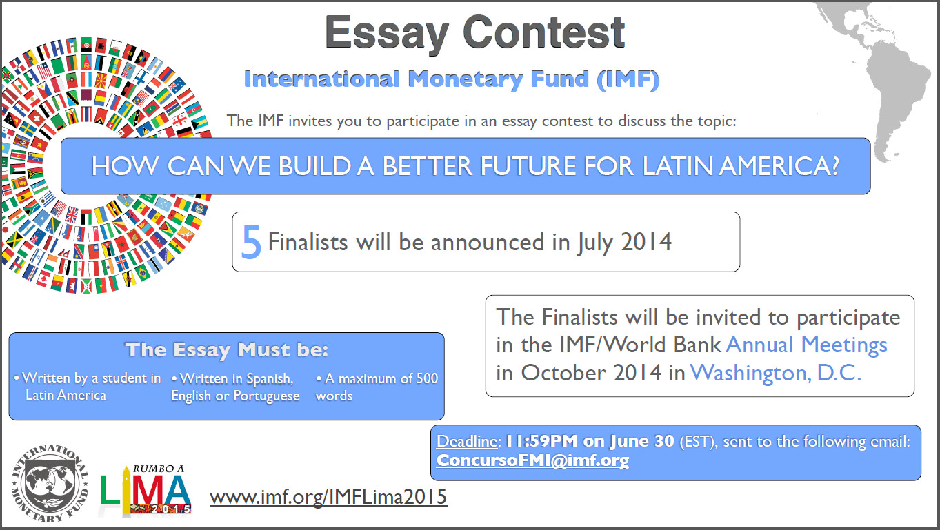 Essay contest : How to Build a better Future for Latin America Essay contest : How to Build a better Future for Latin America