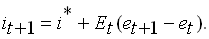 Uncovered interest rate parity
