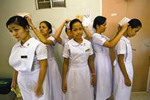 École d’infirmières à Manille (Philippines) (photo : Karen Kasmauski/Corbis) 