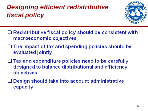 fiscal policy income redistribution imf designing redistributive turn options let