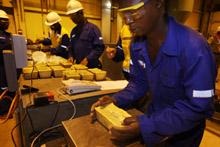 Ghanaian gold prepared for shipment. Export concentration in gold, cocoa, oil leave economy exposed to terms of trade shocks (photo: Randy Olson/Corbis) 