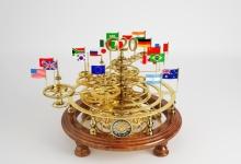 G20 flags on clockwork orrery. At the request of the G20, the IMF provides technical analysis to evaluate key imbalances (photo: Oliver Burston/Ikon Images/Corbis) 