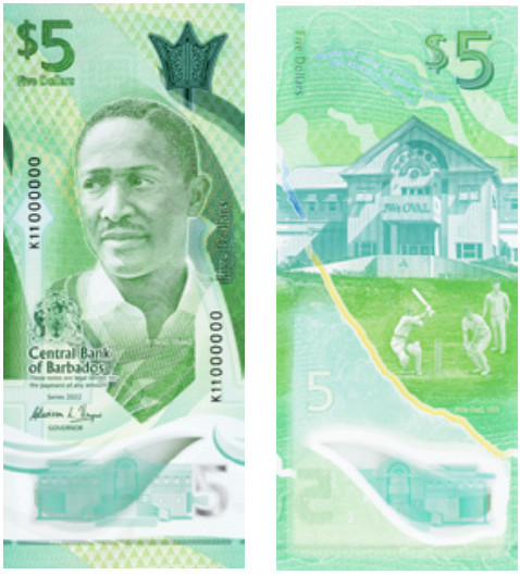 Barbados’ new banknote series is the first to be printed on polymer.