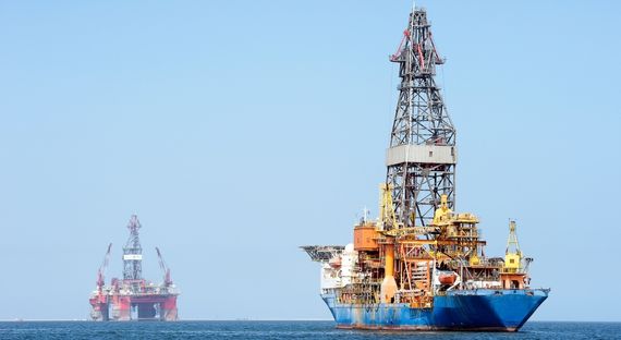 Oil rig in Walvis Bay, Namibia