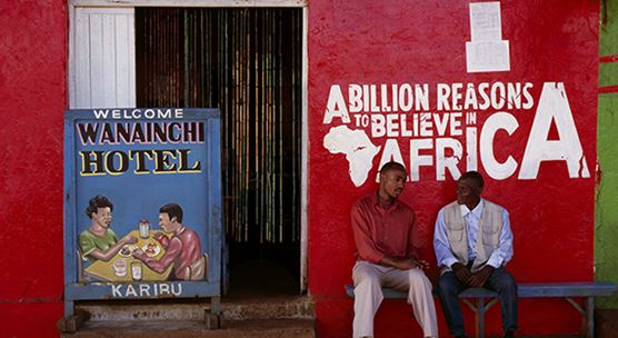 Shopfront in Kenya. Strong business environment helps economic diversification (photo: Harry Hook/Getty Images)