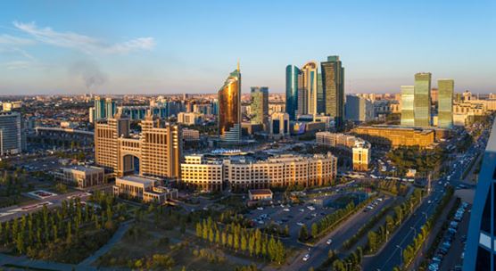 Центр города и центральный деловой район, Астана,Ka захстан, Центральная Азия (фото: Гавин Хеллиер/Newscom)