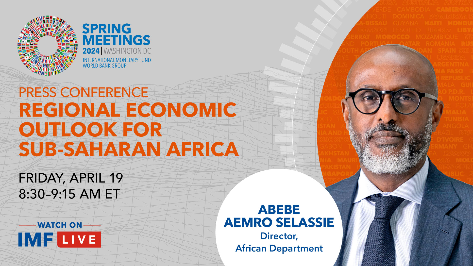 Regional Economic Outlook for Sub-saharan Africa, April 19, 2024, 8:30 AM ET