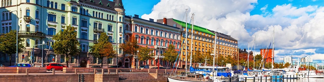 Old Town pier in Helsinki, Finland