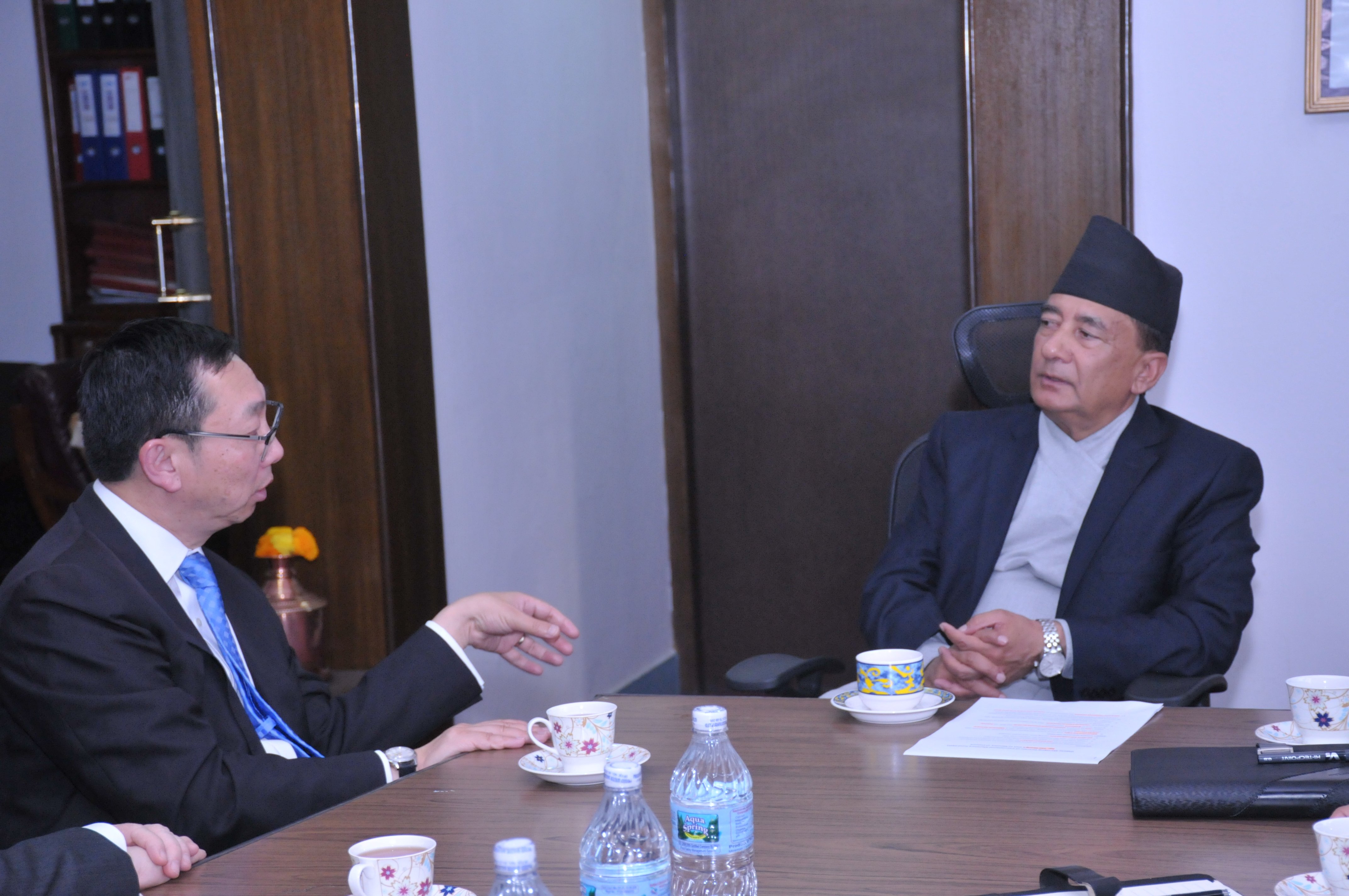 Tao Zhang meeting the Finance Minister of Nepal
