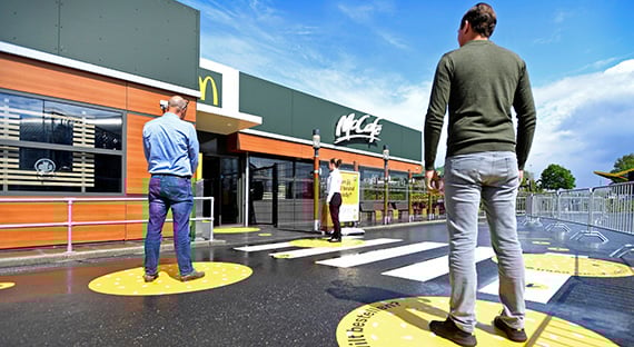 Practicing social distancing in Arnhem, the Netherlands.  Interdependence makes the country especially vulnerable to a global crisis  (photo: Piroshchka Van de Wouw/Reuters/Newscom)