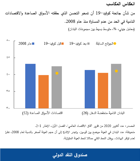 من شأن جائحة كوفيد-19 أن تمحو التحسن الذي حققته الأسواق الصاعدة والاقتصادات النامية في الحد من عدم المساواة منذ عام 2008.
