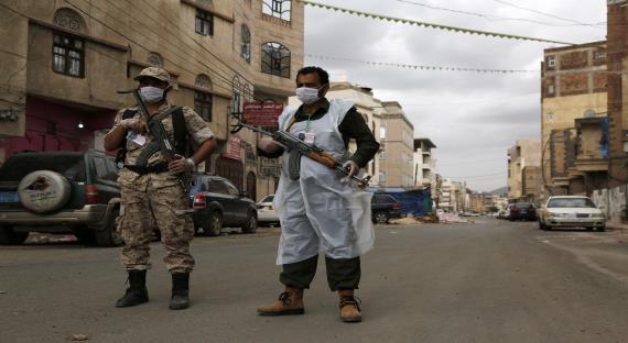 Soldiers on a street in Sanaa, Yemen, May 6, 2020 (photo: Chine Nouvelle/SIPA/Newscom)