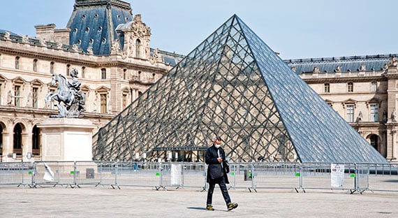 Place de Carrousel in Paris after the first lockdown. The pandemic and lockdown measures have caused the deepest recession in France since World War II. (photo: legna69 by Getty Images)