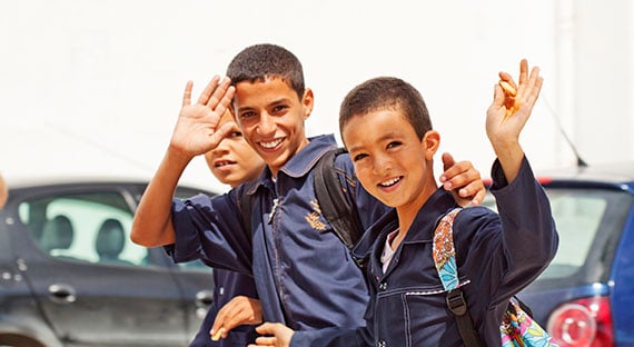 Boys returning home from school in Nabeul, Tunisia. Efficient social spending is key for strengthening education and boosting socioeconomic outcomes. (photo: Lipowski/iStock by Getty Images)