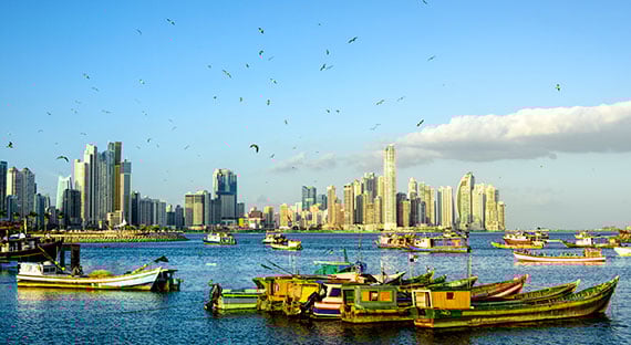 Panama city harbor: Panama’s capital city has been especially hard hit by COVID-19. (photo: OGPhoto by Getty Images)