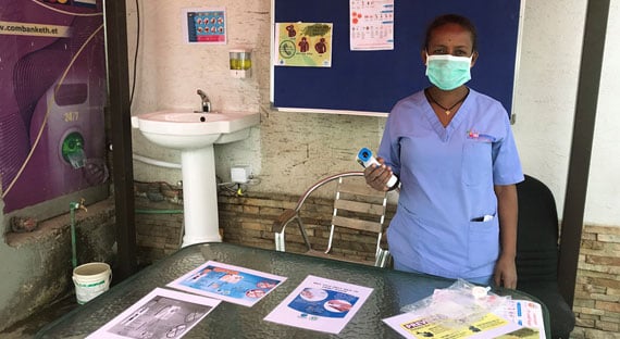 IMF emergency funds will support imports of essential health supplies such as personal protective equipment (photo: Giulia Paravincini/Reuters?Newscom) 