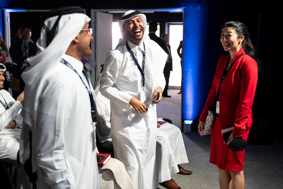 Delegates gather after the Governor's Talk event.