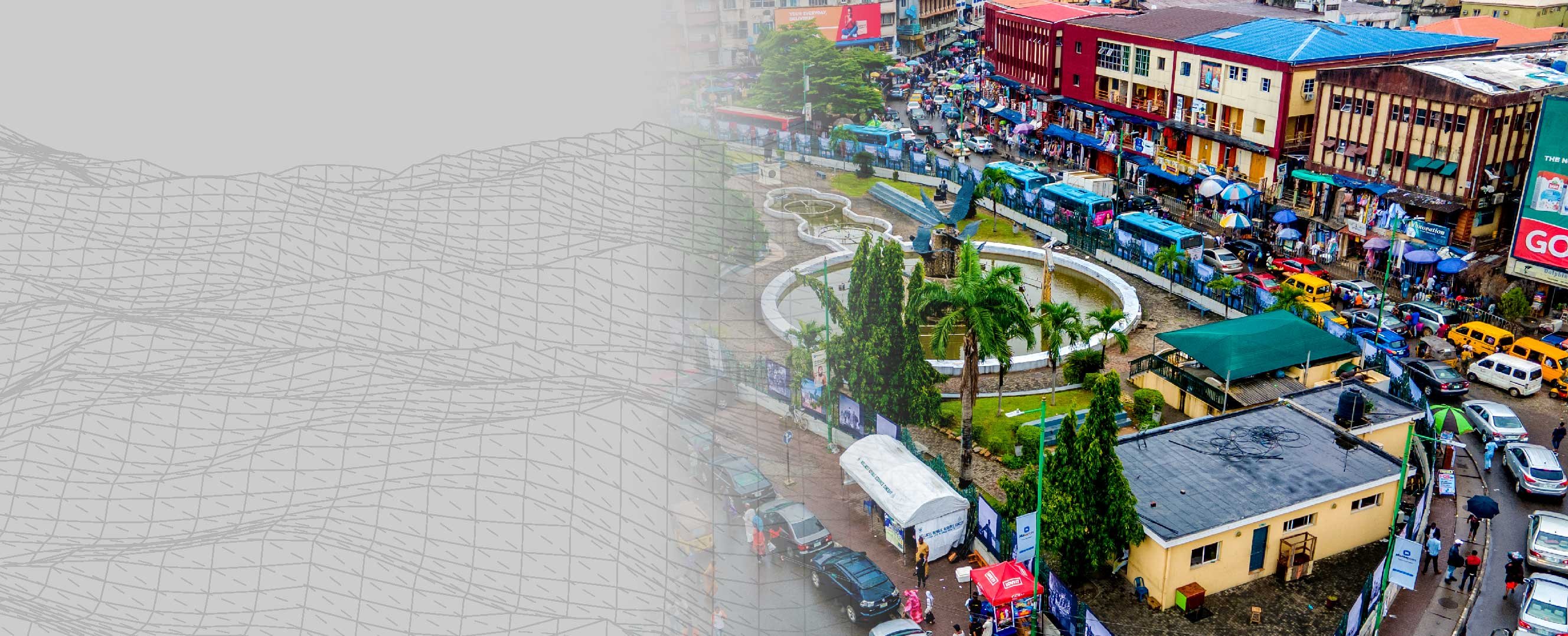 Aerial view of Lagos, Nigeria. credit: iStock/Getty Paul Odijie