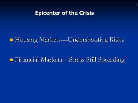 Text slide: Epicenter