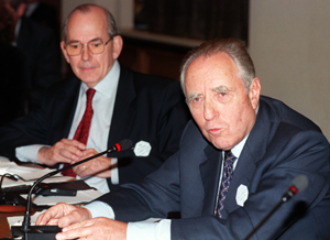 l-r: Michel Camdessus, Carlo
Azeglio Ciampi