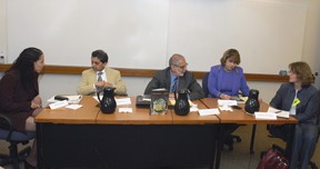 Photo of Pattillo, Mody, Cohen, Reinhart, McNamara (left to right)