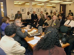 Photo of audience at the Book Forum