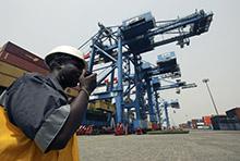Port of Abidjan, Cote d’ivoire. Investments in infrastructure are  key to boosting growth in Africa (photo: Luc Gnago/Reuters). 