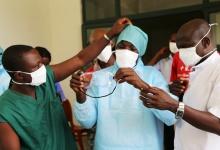 Medical workers prep in Freetown, Sierra Leone: ‘We were doing well … and then came Ebola,’ Finance Minister Marah said (photo: Huang Xianbin/Xinhua) 