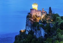 Cesta Tower defines the skyline of the historical center of San Marino, a microstate surrounded by Italy, trying to diversify its economy (photo: Henryk Sadura Tetra Images/Newscom) 
