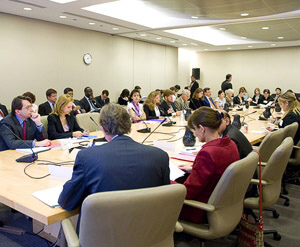 The audience carefully listening to IMF staff update on the food and fuel crisis