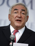 International Monetary Fund Managing Director Dominique Strauss-Kahn speaks at the Warsaw School of Economics about After the Global Financial Crisis: the Road Ahead