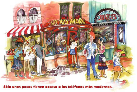 Sólo unos pocos tienen acceso a los teléfonos más modernos.
