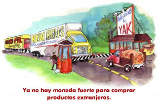 Ya no hay moneda fuerte para comprar productos extranjeros.