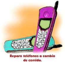 Reparo telfonos a cambio de comida