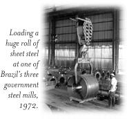 Loading huge roll of steel