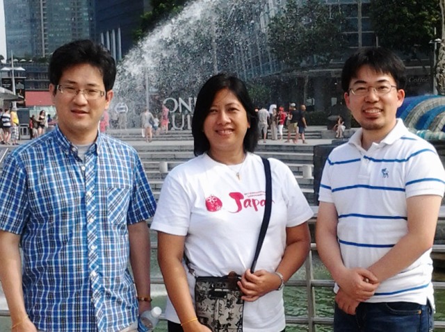 With IUJ Professors, Prof. Kakina (left) and Prof. Ono (right)