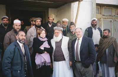 An IMF team meets with a senior tax official and his staff in Kabul in 2002.