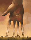 Image of hand with ladders