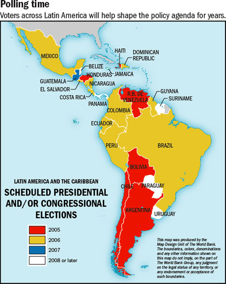 Polling time: Voters across Latin America will help shape the policy agenda for years.