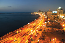 Mediterranean coast, Alexandria, Egypt.
