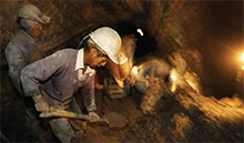 Miner in the silver mines of Potosí, Bolivia.