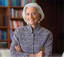 Christine Lagarde is the managing director of the IMF.