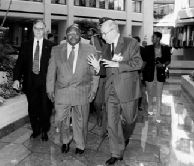 M. Camdessus with Benjamin
William Mkapa