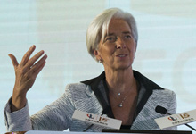 &ldquo;La recuperaci&oacute;n se est&aacute; arraigando, pero es demasiado lenta y enfrenta varios obst&aacute;culos&rdquo;, afirm&oacute; Lagarde, titular del FMI, en un discurso previo a las Reuniones de Primavera de 2014  del FMI (Foto: FMI). 
