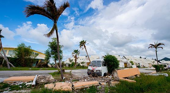 The Caribbean island of Sint Maarten after Hurricane Irma in September 2017: the region is becoming more vulnerable to frequent and damaging natural disasters (photo: DPPA/Sipa USA/Newscom)
