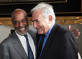 Le Directeur général du FMI, M. Dominique Strauss-Kahn et le Président de la République d'Haïti, Son Excellence M. René Préval (Photo FMI : Michael Spilotro)