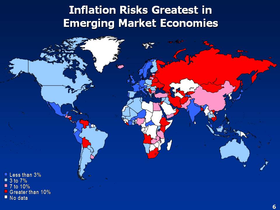 Global inflation map