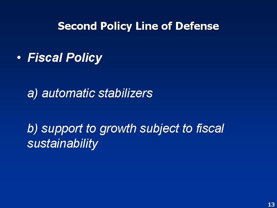 Second Policy Line of Defence