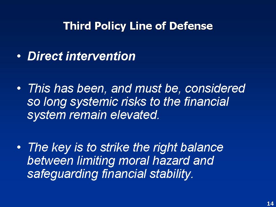 Third Policy Line of Defence