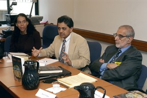 Photo of Pattillo, Mody, Cohen (left to right)